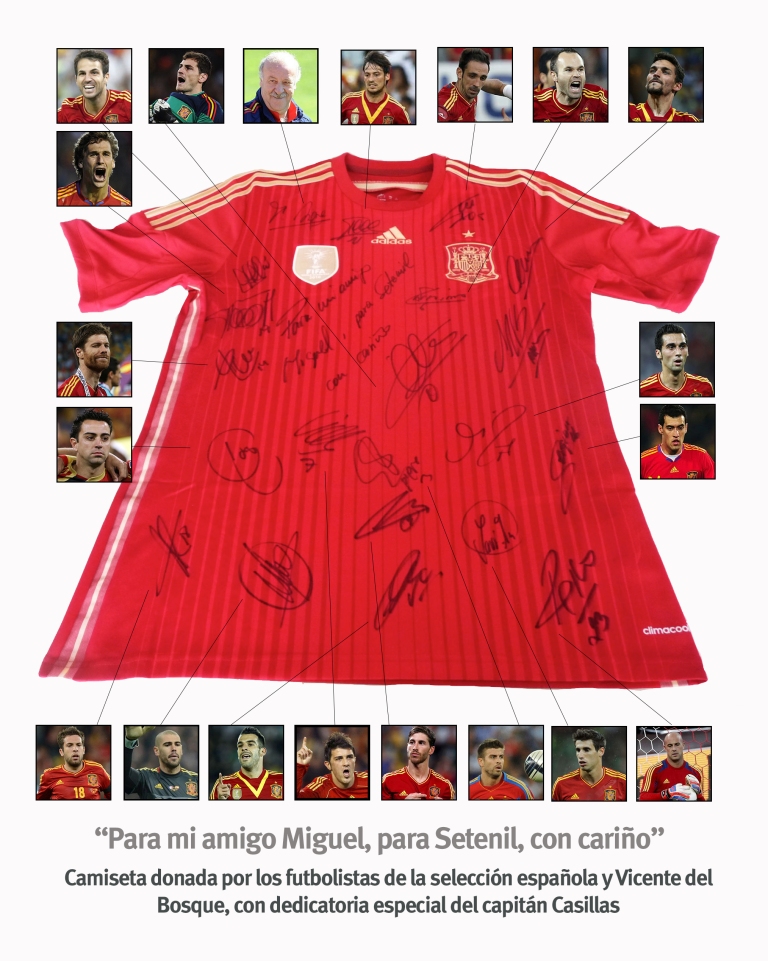 La Selección Española dona una camiseta “para Miguel, para Setenil” - imaginaSetenil
