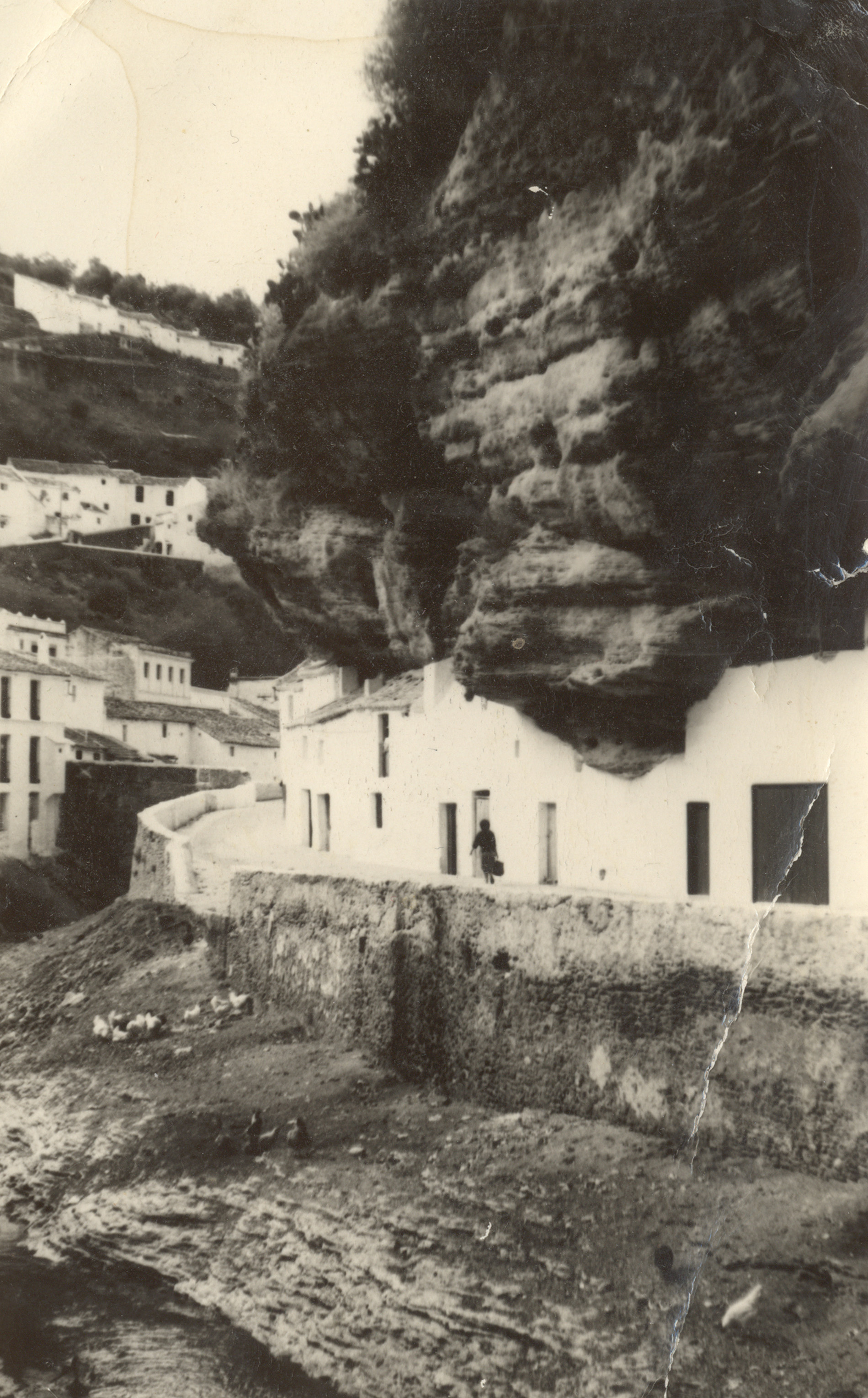 Bajada al río en Las Cuevas, en los años '70.